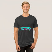 Graffiti Typography VICTORY Design T-Shirt トライブレンドＴシャツ (正面全面)