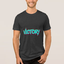 Graffiti Typography VICTORY Design T-Shirt トライブレンドTシャツ