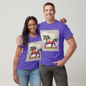 Graffiti Unicorn:バンクシー・インスパイアデザイン Tシャツ (ユニセックス)