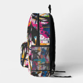 Graffiti Urban Streetwear Pattern プリントバックパック (右)
