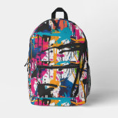 Graffiti Urban Streetwear Pattern プリントバックパック (正面)