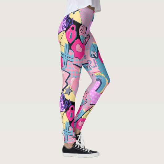 Graffiti Urban Streetwear Pattern  レギンス (右)