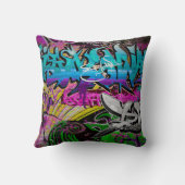 Graffiti wall urban artgraffiti,art,wall,grafiti,g クッション (裏面)