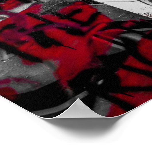 Graffitied Bunker Odiorne State Park ポスター (角)