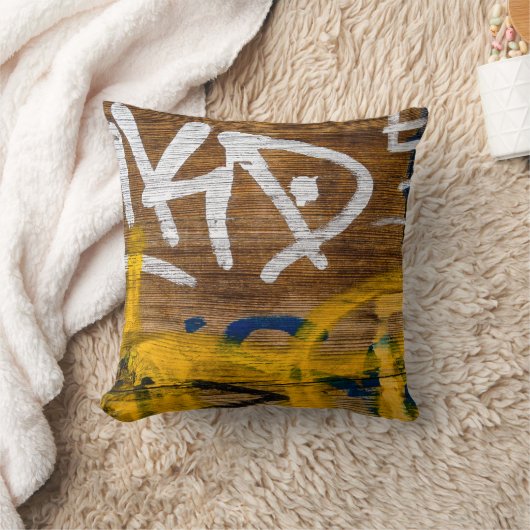 Graffity Holz - la madera de la pintada - Graffiti クッション (ブランケット)