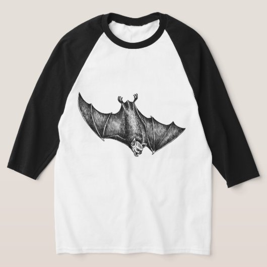 Grafik-Fledermaus Tシャツ (レイダウン)
