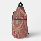 Grafisch designe, oranje groen スリングバッグ (正面)