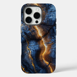 Grafisches Holzdesign iPhone 16 Proケース