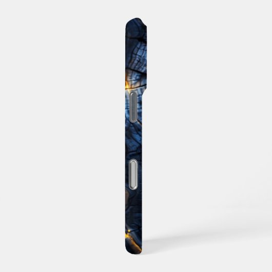 Grafisches Holzdesign iPhoneケース (右側面)