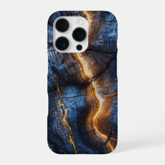 Grafisches Holzdesign iPhone 16 Proケース