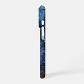 Grafisches Holzdesign iPhoneケース (左側面)
