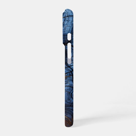 Grafisches Holzdesign iPhoneケース (左側面)