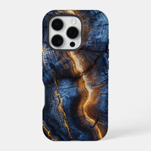 Grafisches Holzdesign iPhoneケース (裏面)