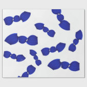 Grafisches Muster blau Geschenkpapier ラッピングペーパー (フラット)