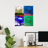 Grafittiキャラクターキャンバス ポスター (ホームオフィス)