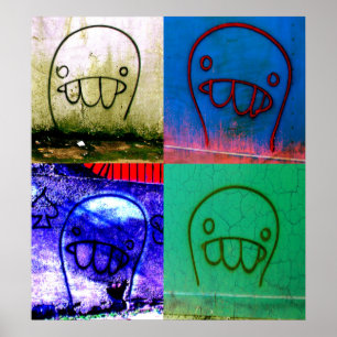 Grafittiキャラクターキャンバス ポスター