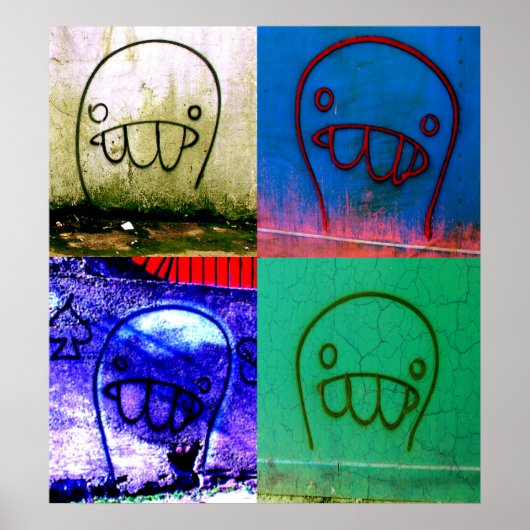 Grafittiキャラクターキャンバス ポスター (正面)