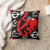 grafitti LOVE B.ブラックBG クッション (ブランケット)