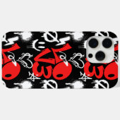 grafitti LOVE B.ブラックBG Case-Mate iPhoneケース (裏面 (横))
