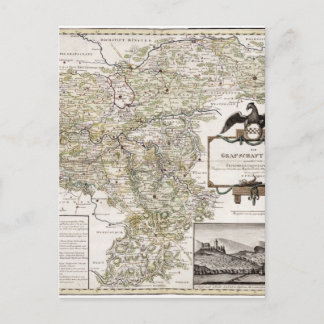 Grafschaft Mark 1791 Friedrich – 古い地図 ポストカード