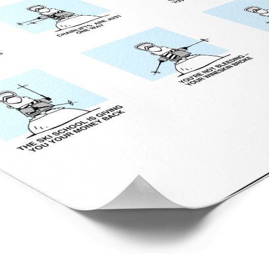 Graham Harropによる初心者ポスター用スキー信号 ポスター (角)