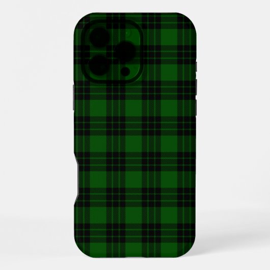 Graham tartan green black plaid iPhoneケース (裏面)