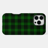 Graham tartan green black plaid iPhoneケース (裏面横)