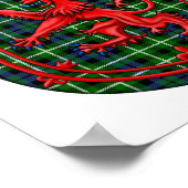 Graham Tartan Scottish Plaid Lion Rampant ポスター (角)