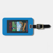 Grahame白および平らな終わる飛行場ポスター ラゲッジタグ (正面横)