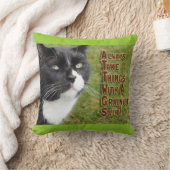 Grain Of Salt Catの引用文写真 クッション (ブランケット)