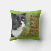 Grain Of Salt Catの引用文写真 クッション (裏面)