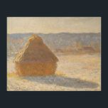 Grainstack in Morning, Snow Effect by Claude Monet ウッドウォールアート<br><div class="desc">Grainstack in the Morning,  Snow Effect (1891) by Claude Monetはヴィンテージ印象派のアートで素晴らしあ絵画る。農園の小麦畑に干し草が積もった冬の景色が雪に影を落とす。アーティストについて：クロード・モネ(1840-1926)は印象派の運動の創始者であフランスのり絵画、その絵画の大部分は「空中に浮かぶ」（野外に浮かぶ）スタイル印象派の風景である。</div>