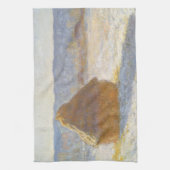 Grainstack in Morning, Snow Effect by Claude Monet キッチンタオル (縦)