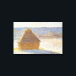 Grainstack in Morning, Snow Effect by Claude Monet キャンバスプリント<br><div class="desc">Grainstack in the Morning,  Snow Effect (1891) by Claude Monetはヴィンテージ印象派のアートで素晴らしあ絵画る。農園の小麦畑に干し草が積もった冬の景色が雪に影を落とす。アーティストについて：クロード・モネ(1840-1926)は印象派の運動の創始者であフランスのり絵画、その絵画の大部分は「空中に浮かぶ」（野外に浮かぶ）スタイル印象派の風景である。</div>