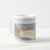 Grainstack in Morning, Snow Effect by Claude Monet コーヒーマグカップ (正面左)