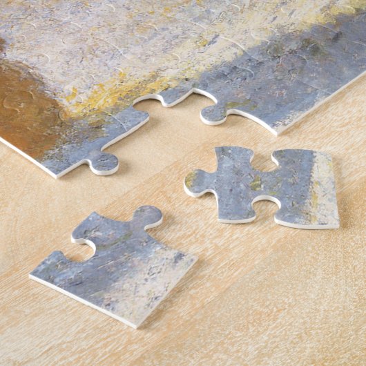 Grainstack in Morning, Snow Effect by Claude Monet ジグソーパズル (側面)