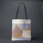 Grainstack in Morning, Snow Effect by Claude Monet トートバッグ<br><div class="desc">Grainstack in the Morning,  Snow Effect (1891) by Claude Monetはヴィンテージ印象派のアートで素晴らしあ絵画る。農園の小麦畑に干し草が積もった冬の景色が雪に影を落とす。アーティストについて：クロード・モネ(1840-1926)は印象派の運動の創始者であフランスのり絵画、その絵画の大部分は「空中に浮かぶ」（野外に浮かぶ）スタイル印象派の風景である。</div>