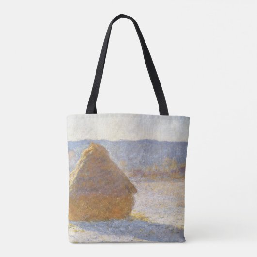 Grainstack in Morning, Snow Effect by Claude Monet トートバッグ (裏面)
