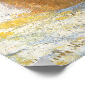 Grainstack in Morning, Snow Effect by Claude Monet ポスター (角)