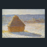 Grainstack in Morning, Snow Effect by Claude Monet ポスター<br><div class="desc">Grainstack in the Morning,  Snow Effect (1891) by Claude Monetはヴィンテージ印象派のアートで素晴らしあ絵画る。農園の小麦畑に干し草が積もった冬の景色が雪に影を落とす。アーティストについて：クロード・モネ(1840-1926)は印象派の運動の創始者であフランスのり絵画、その絵画の大部分は「空中に浮かぶ」（野外に浮かぶ）スタイル印象派の風景である。</div>