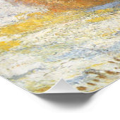 Grainstack in Morning, Snow Effect by Claude Monet ポスター (コーナー)