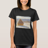Grainstack in Morning, Snow Effect by Claude Monet Tシャツ (正面)