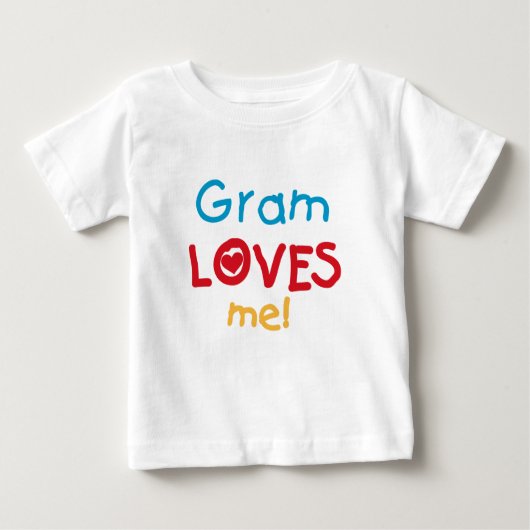 Gram Loves Me Tシャツとギフト ベビーTシャツ (正面)