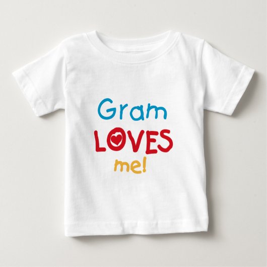 Gram Loves Me Tシャツとギフト ベビーTシャツ (正面)