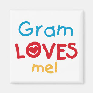 Gram Loves Me Tシャツとギフト マグネット