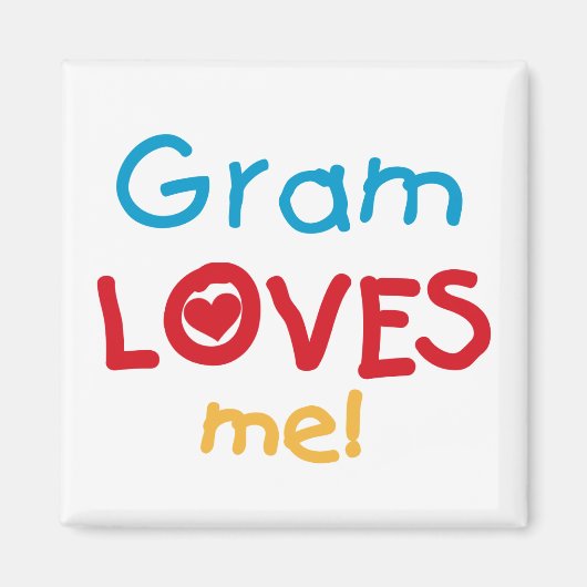 Gram Loves Me Tシャツとギフト マグネット (正面)