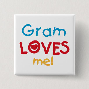 Gram Loves Me Tシャツとギフト 缶バッジ