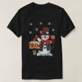 Gram Snowman Christmas Candy Cane Red Plaid Santa  Tシャツ (デザイン正面)