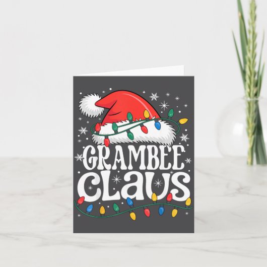 Grambee Claus Funny Xmas Christmas Grandma Holiday カード (正面)