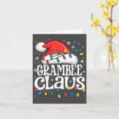 Grambee Claus Funny Xmas Christmas Grandma Holiday カード (黄色い花)